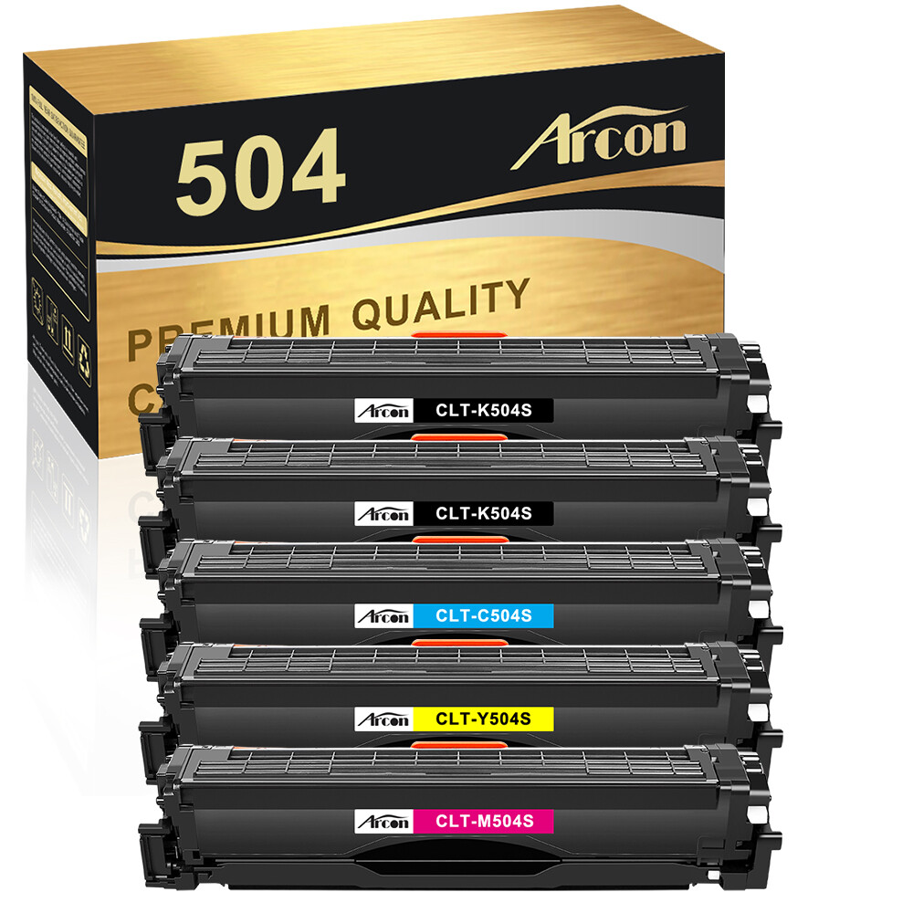 5 Pack CLT-K504S 504 Toner Cartridge Set for Samsung Sl-C1860FW Sl-C1810W C1810