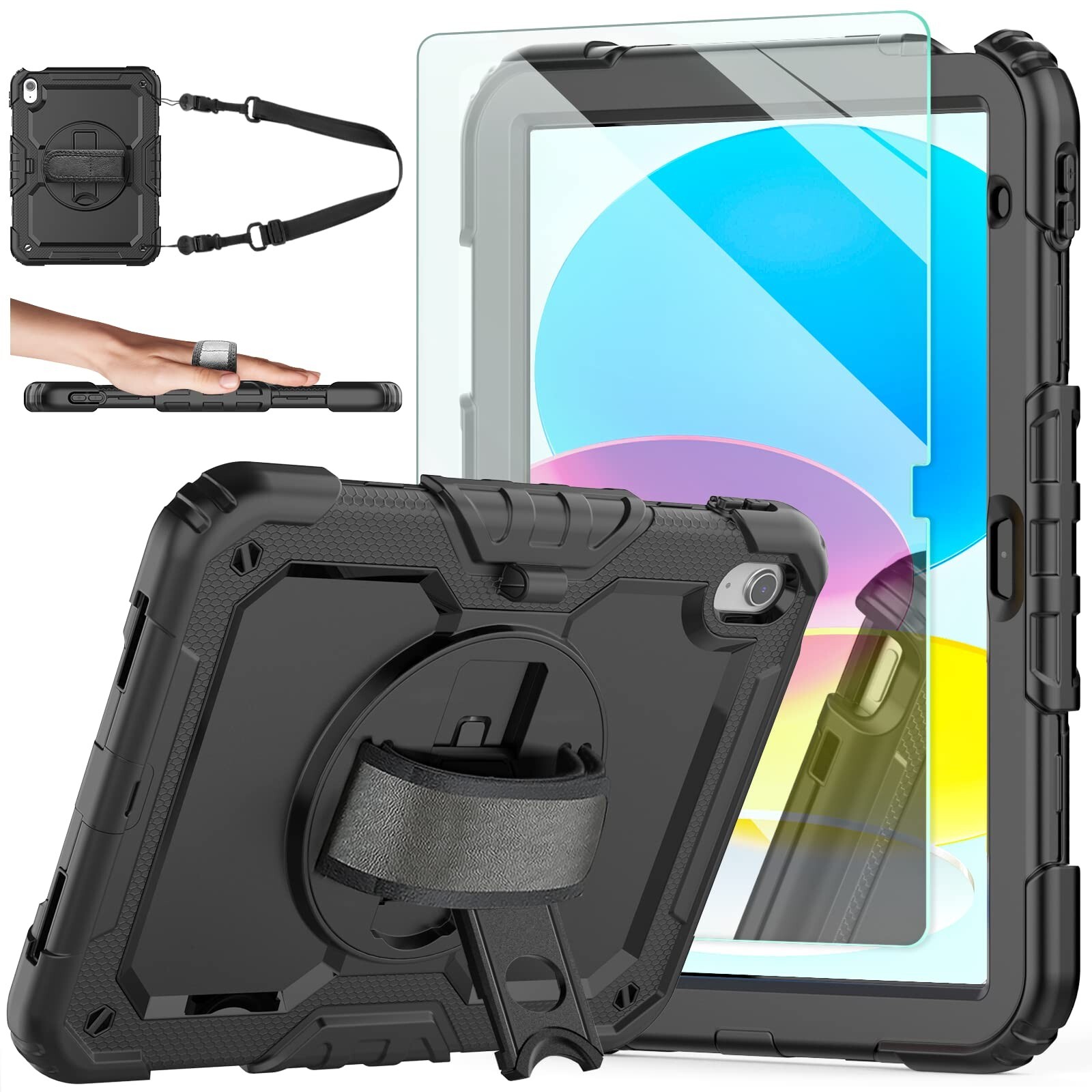 iPad 10th Generation Case, iPad 10 Case 10.9'' 2022, [Kid Proof] Ambison Full...