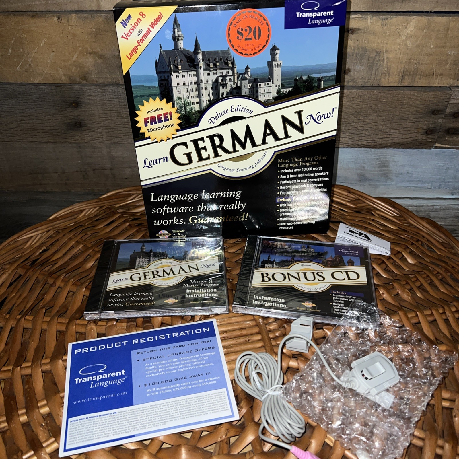Transparent Language: LEARN GERMAN NOWDeluxe Edition Learning Software SEALED