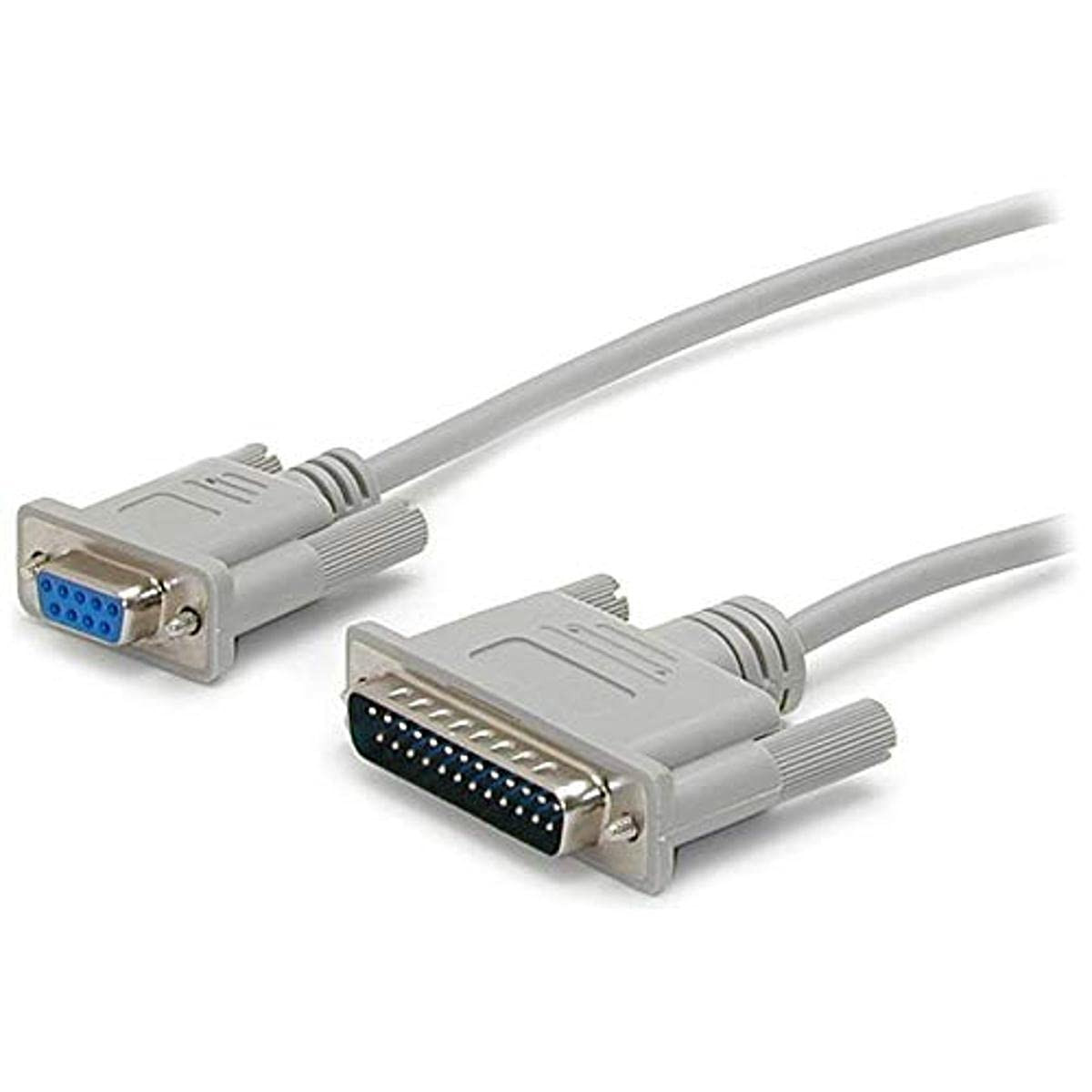 StarTech 10ft Gray DB9 to DB25 Cross Wired Serial Null Modem Cable SCNM925FM