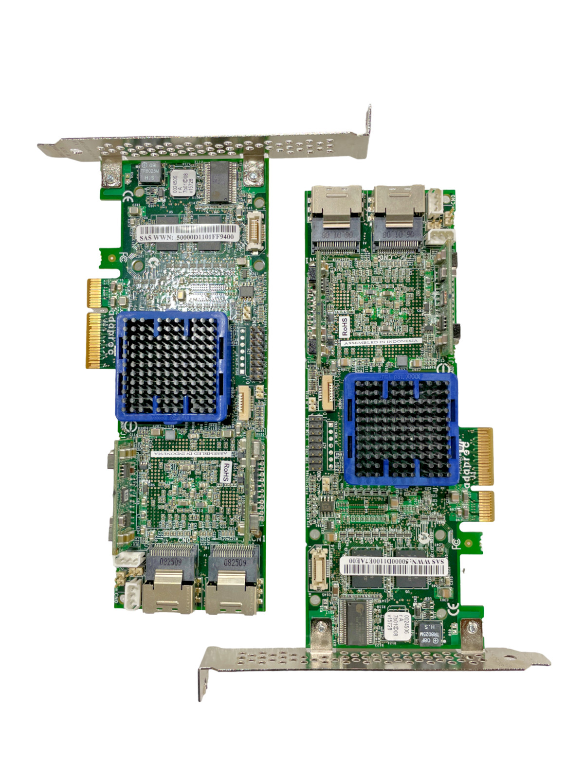 LOT OF 2x 1PCS Used Adaptec ASR-3805/256MB SAS card RAID5  #26