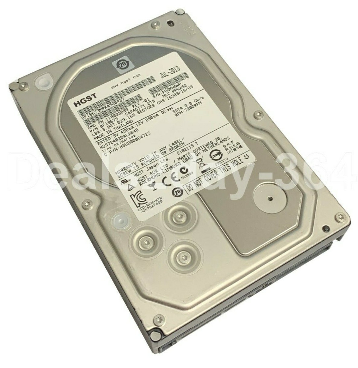 HGST 2TB SATA HUS724020ALA640 Internal 7200RPM 3.5" (0F14690) HDD BULK