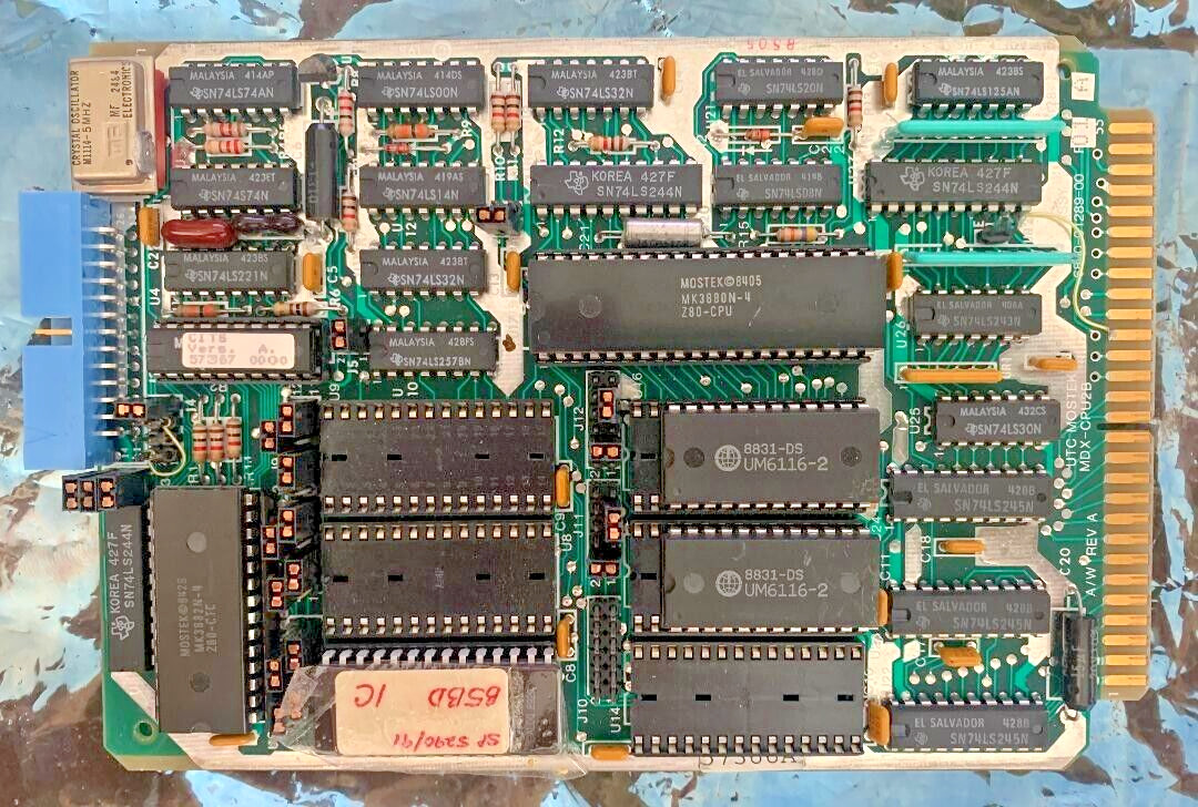MOSTEK MICROCOMPUTER SYSTEMS MDX CPU 2B 450-00861-00