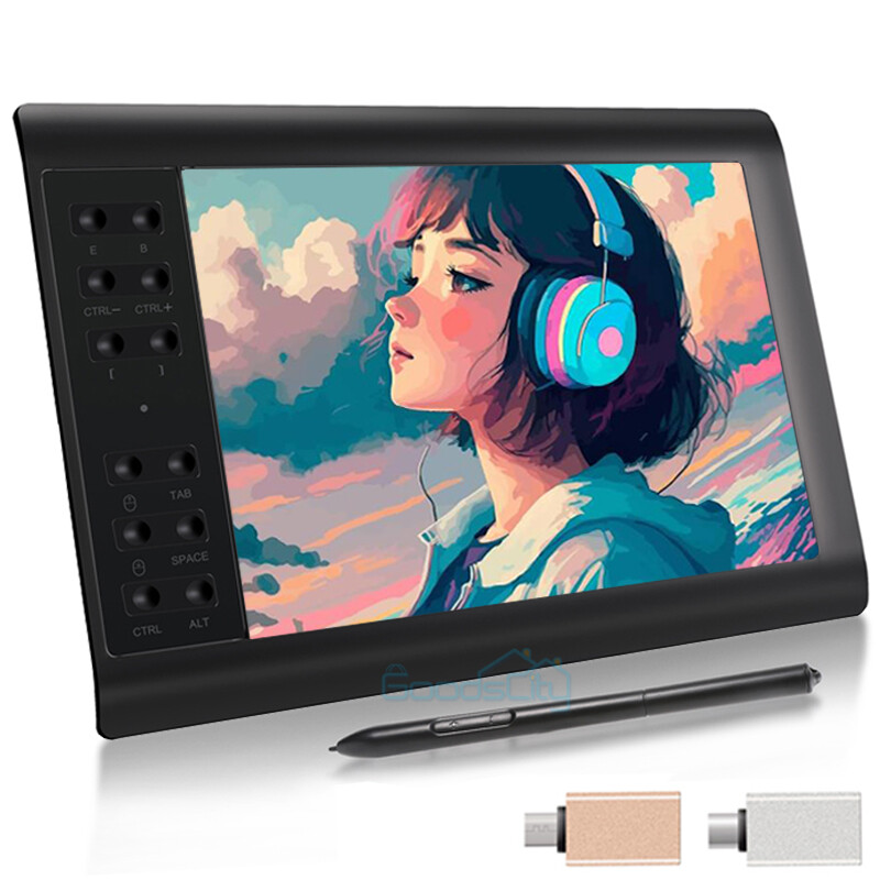 10x6" Artist Pro Graphics Drawing Tablet , Battery-free pen 12 Shortkey NEW