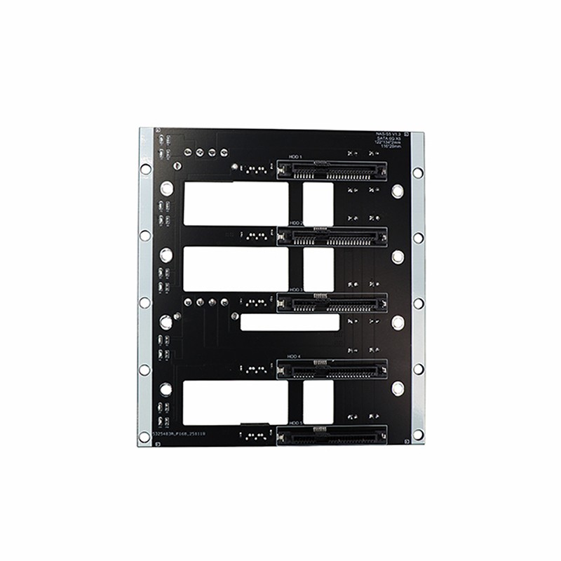 For NAS Server Case 5-Bay SATA HDD Backplane, 6Gbps Hot-Swap PCB