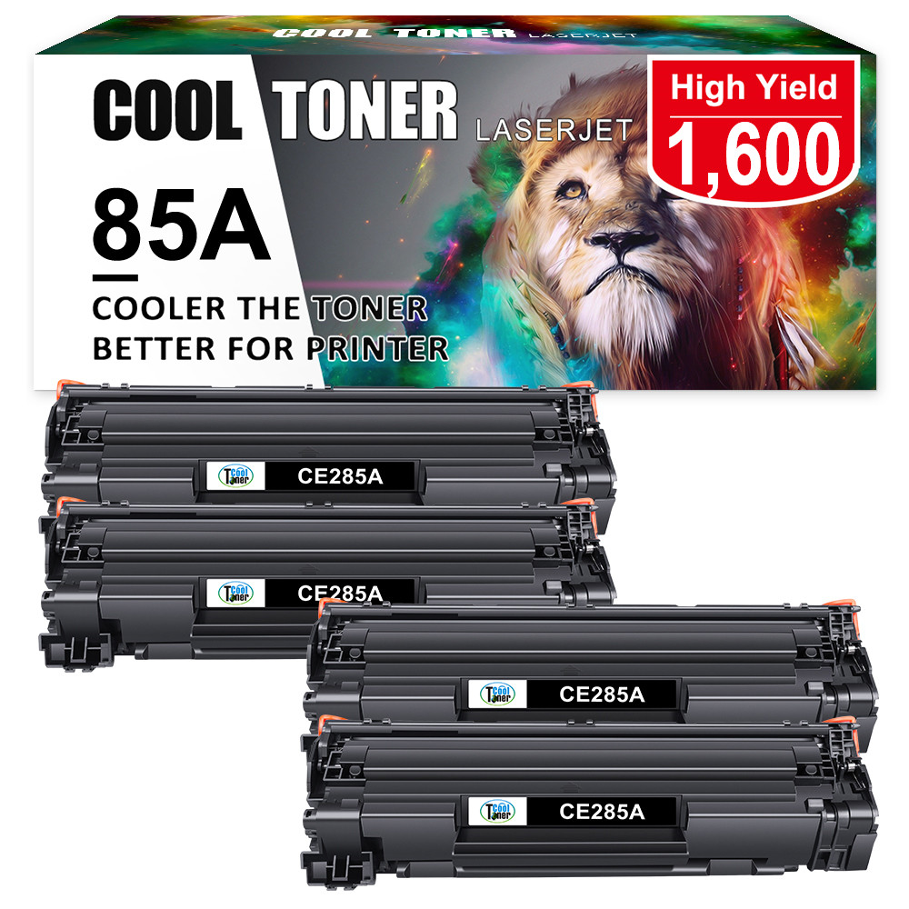 4PK CE285A 85A Black Toner Cartridge For HP LaserJet P1102 P1005 P1109w Printer