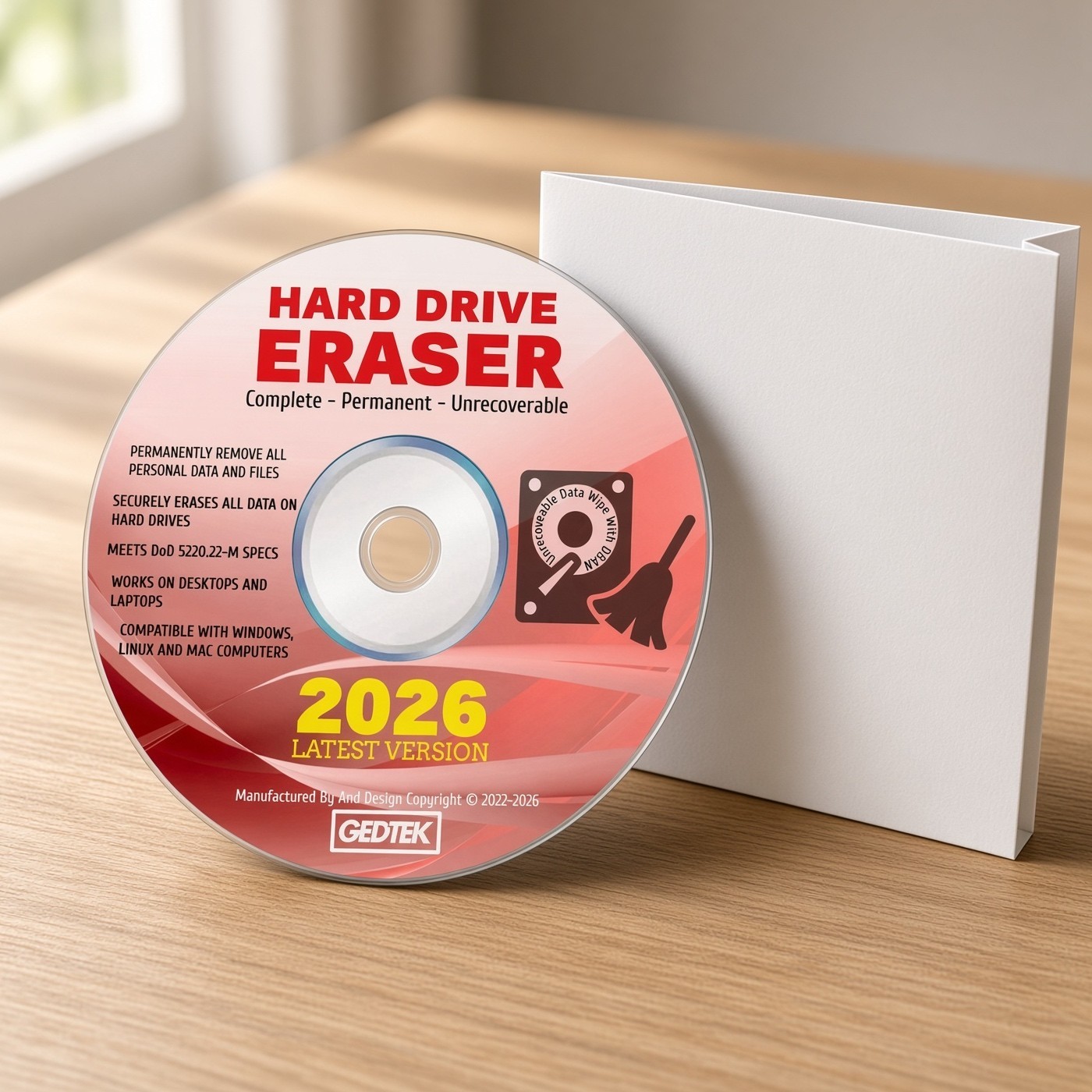 Hard Drive Eraser Disk Wiper Boot & Nuke Format and Destroy Data Clean PC Erase