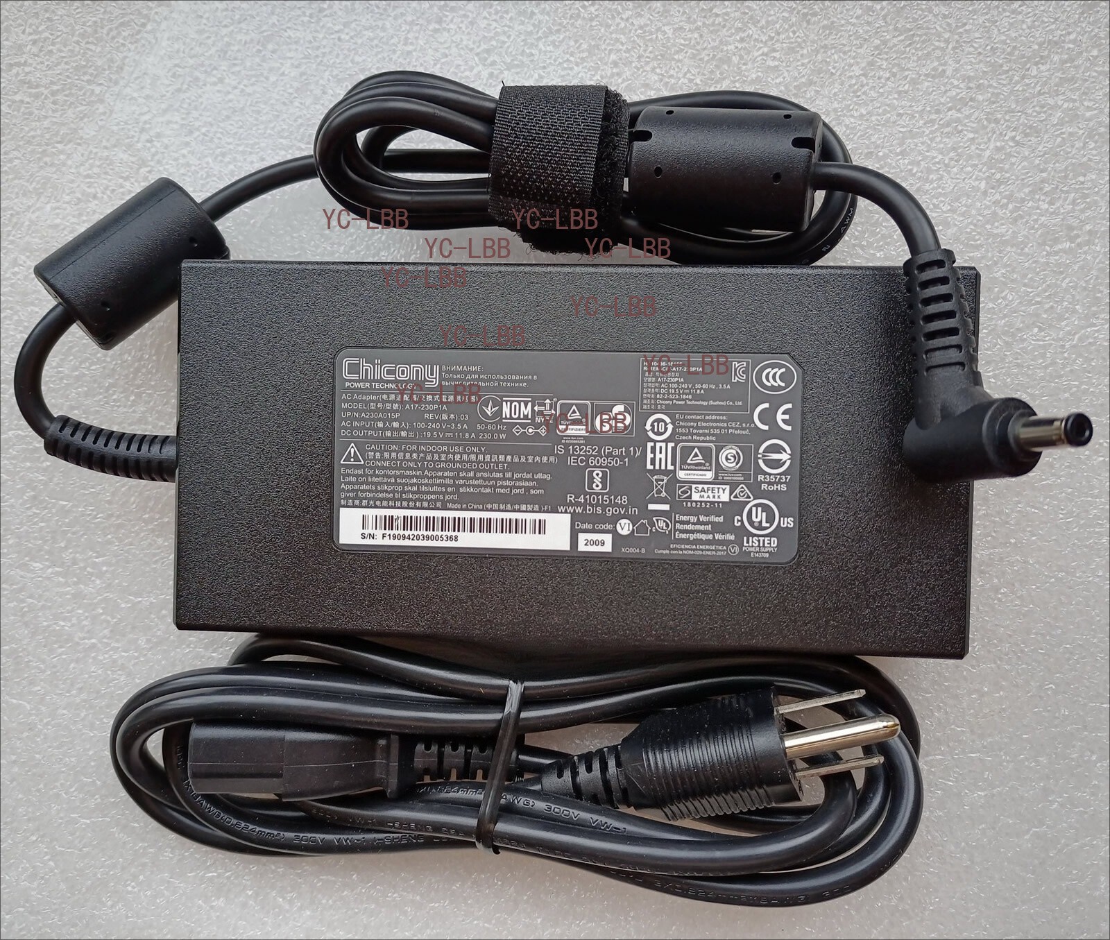 New Original 230W AC Adapter for Gigabyte Aorus 15G YC-8AU2450SH Gaming Notebook