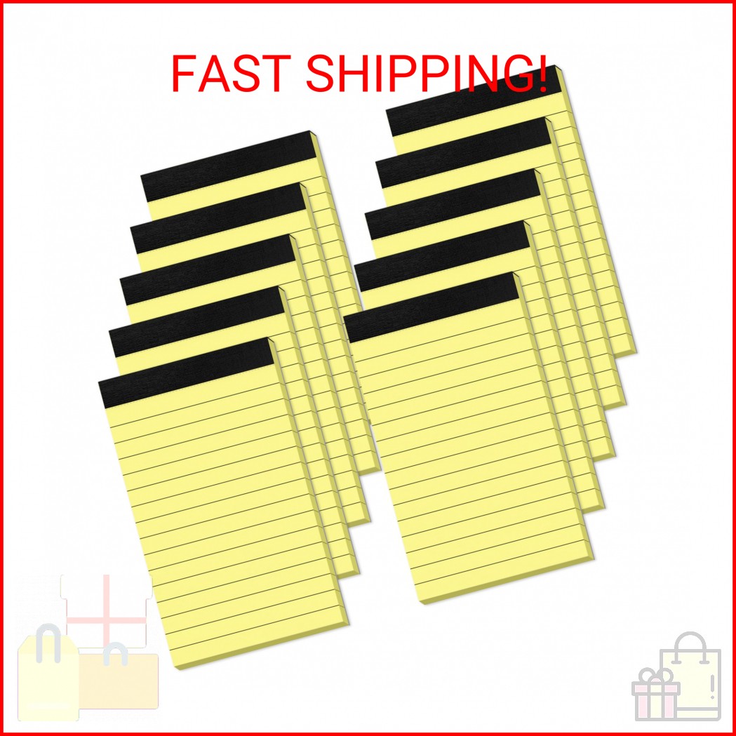10 Pack Yellow Note Pads 3x5 Small Notepads 3x5 Memo Pads Small Notebooks