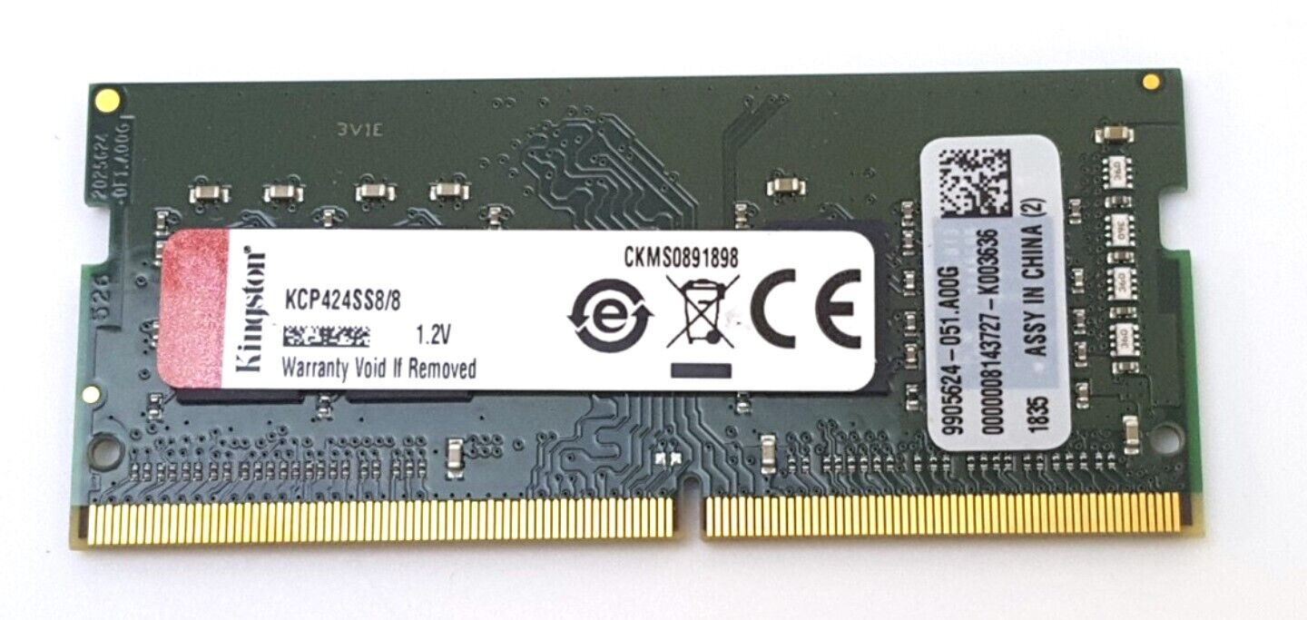Kingston 8GB PC4L-19200 DDR4 2400MHz So-Dimm Laptop Memory KCP424SS8/8