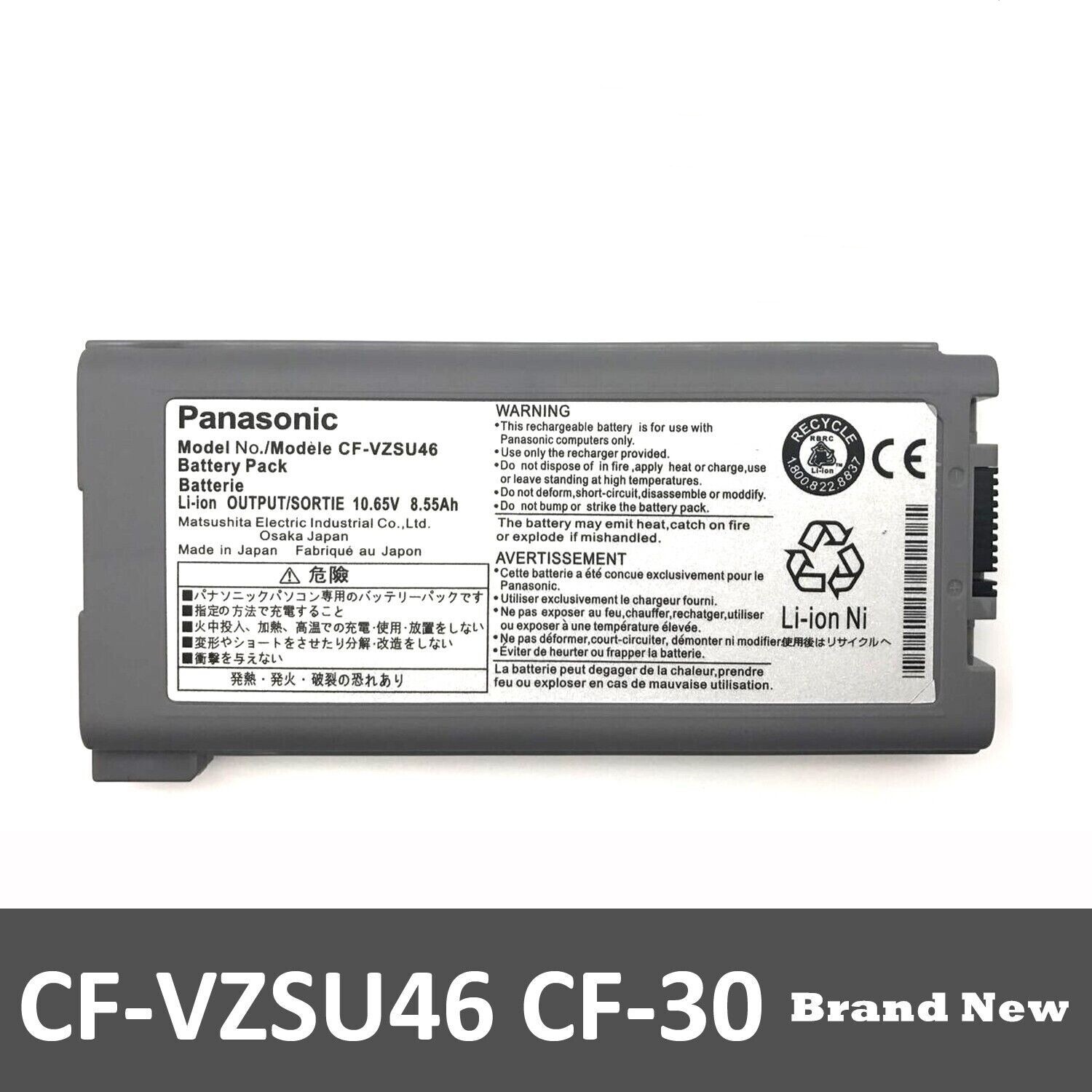 Genuine OEM CF-30 CF-53 CF-VZSU46 CFVZSU46 Battery for Panasonic Toughbook