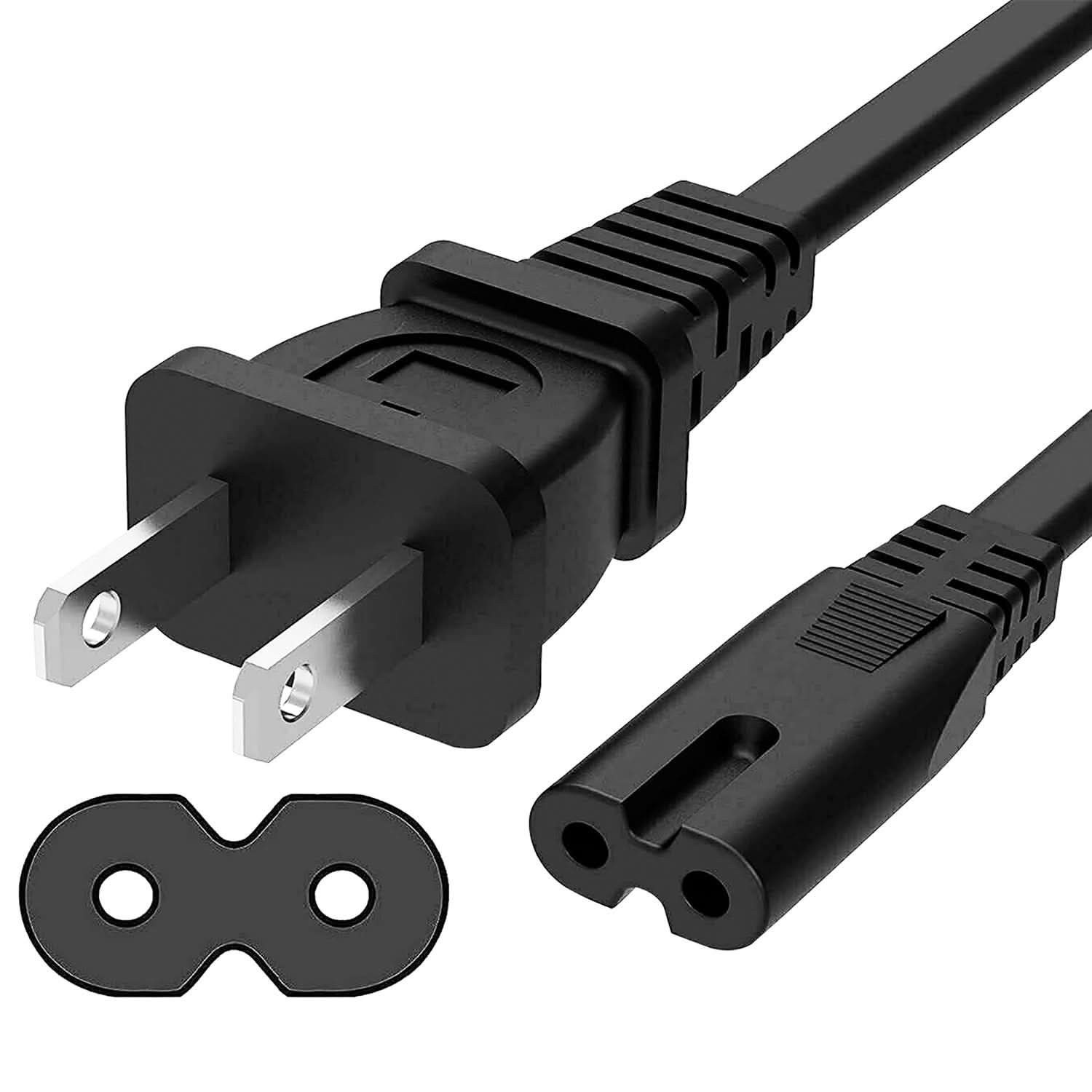 5Core AC Power Extension Cord 6Ft 2 Prong Adapter US Male - Female