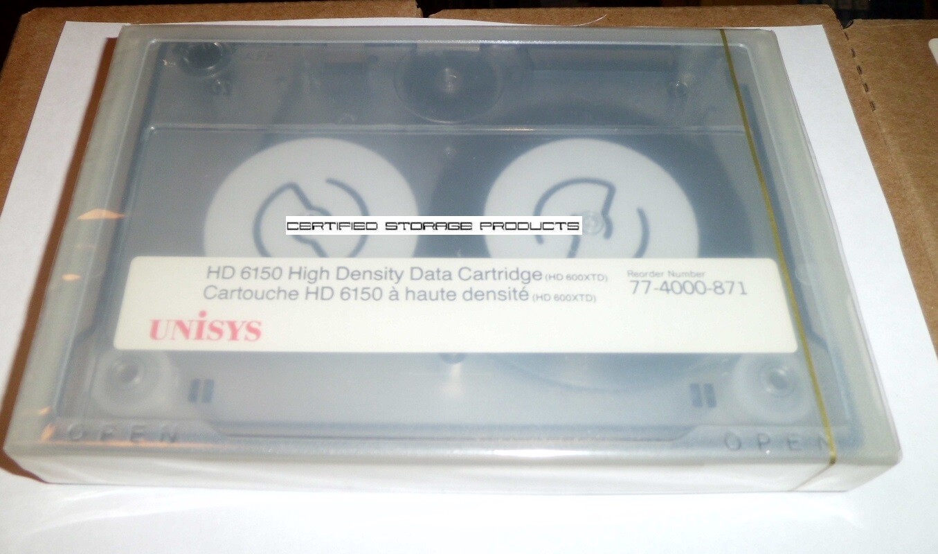 NEW Unisys HD 6150 SLR Data Tape Cartridge HD-600XTD 77-4000-871 SEALED