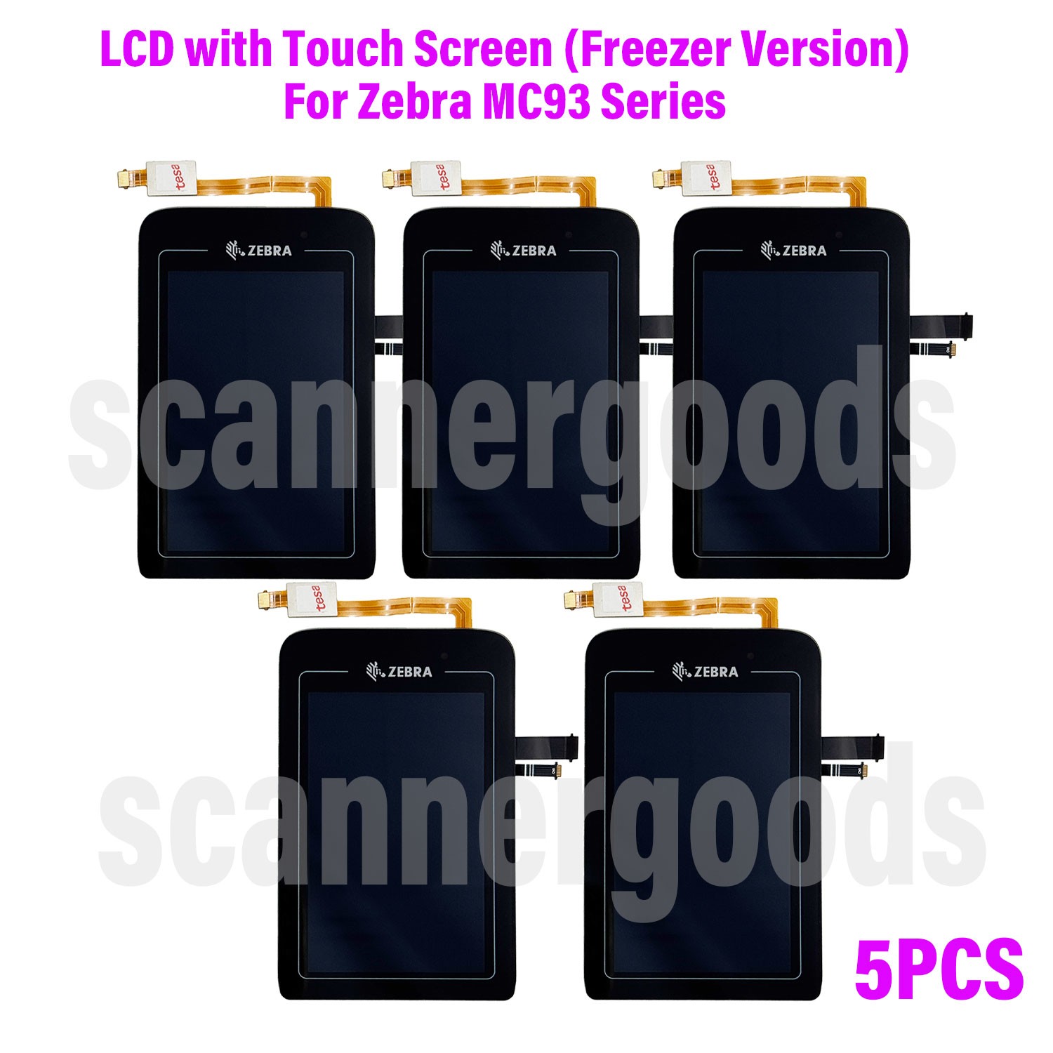 5PCS LCD with Touch Screen (Freezer) Replacement for Zebra MC9300,MC930B,MC930P