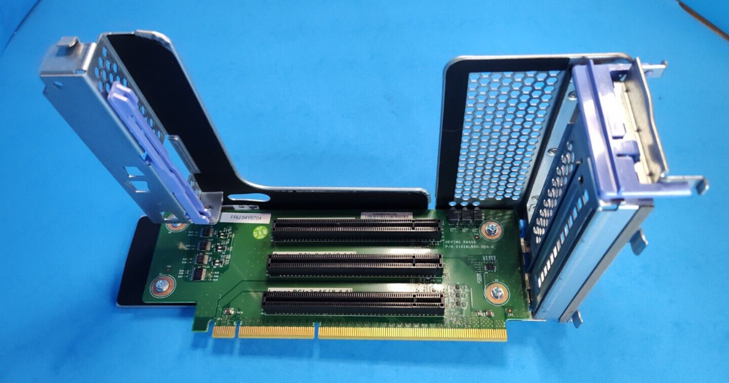 IBM X3650 M4 Server 3 Slot PCI-ex x16 Expansion Riser Card Cage Assembly 94Y6704
