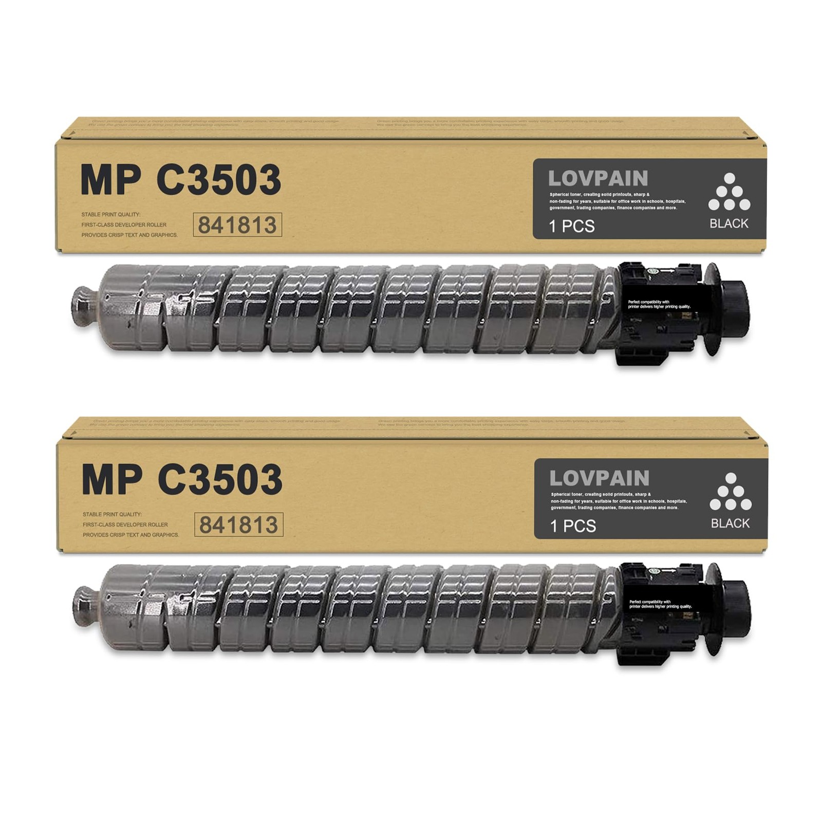 LOVPAIN MP C3503 C3003 Black Toner Cartridge (2-Pack) High Yield C3503