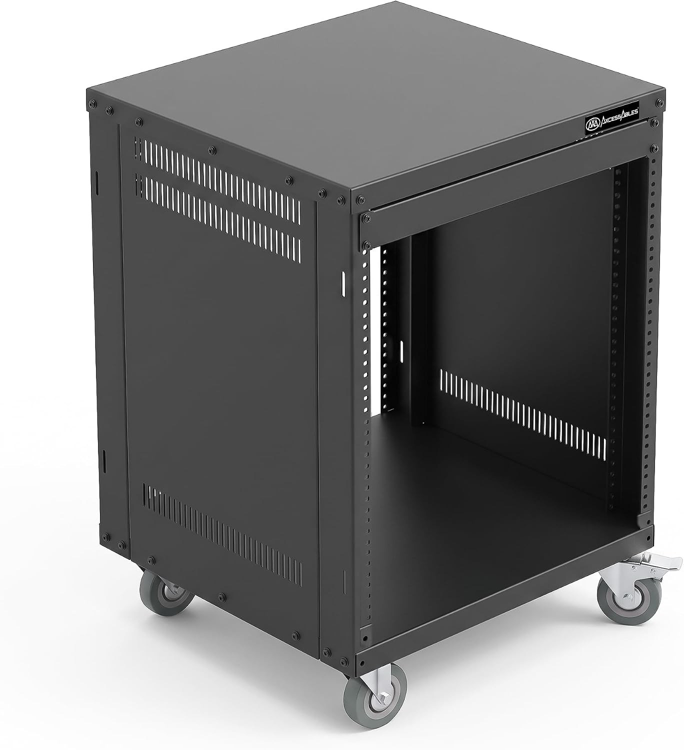 Axcessables 12U Network Rack with Wheels - 500Lb Capacity, 18" Depth | 19-Inch O
