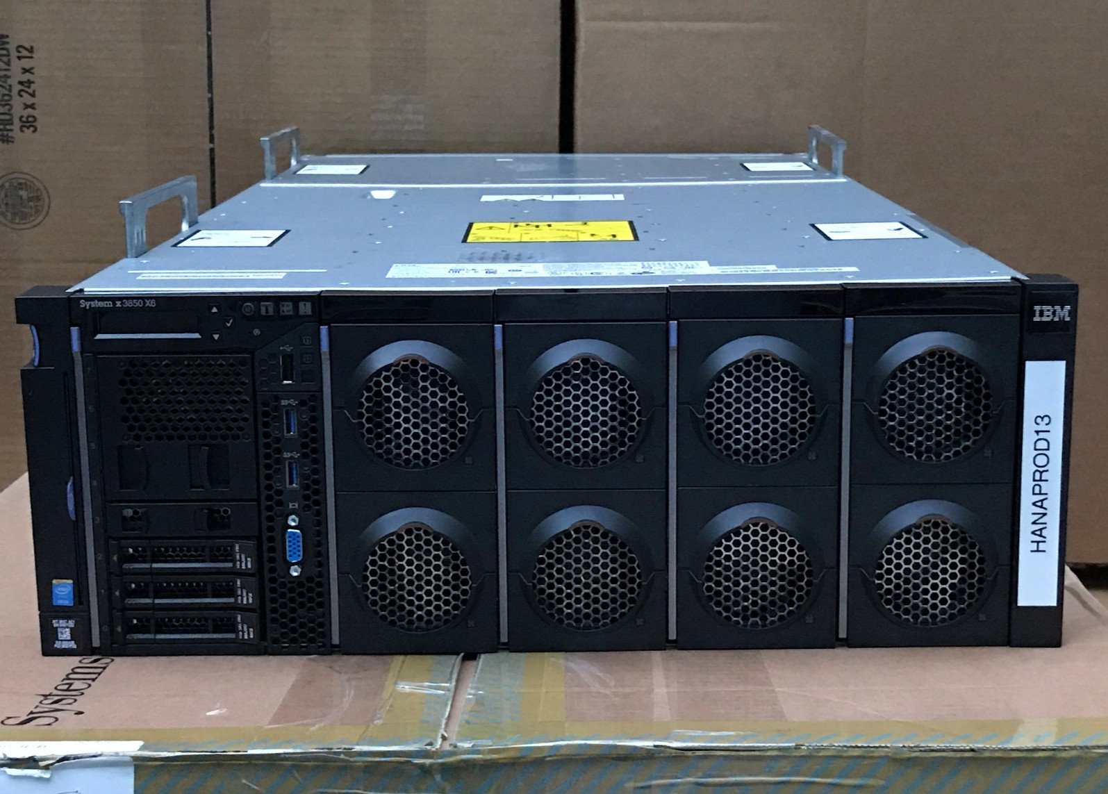 IBM x3850 X6 Server 4x Xeon E7-8880V3 6TB DDR4 RAM 4x PSU Rails FC 2x 3.8TB SSD
