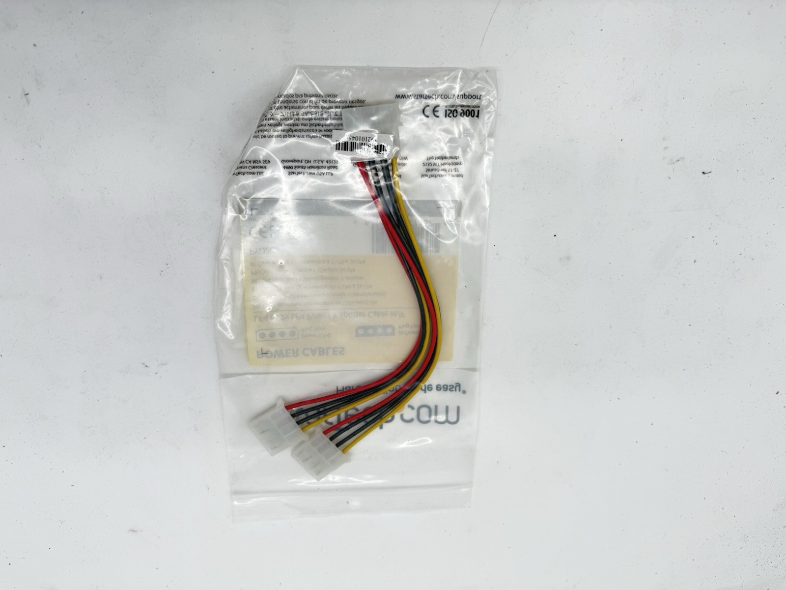 LOT OF 5 StarTech LP4 to 2X Power Y Splitter Cable M/F - & Black