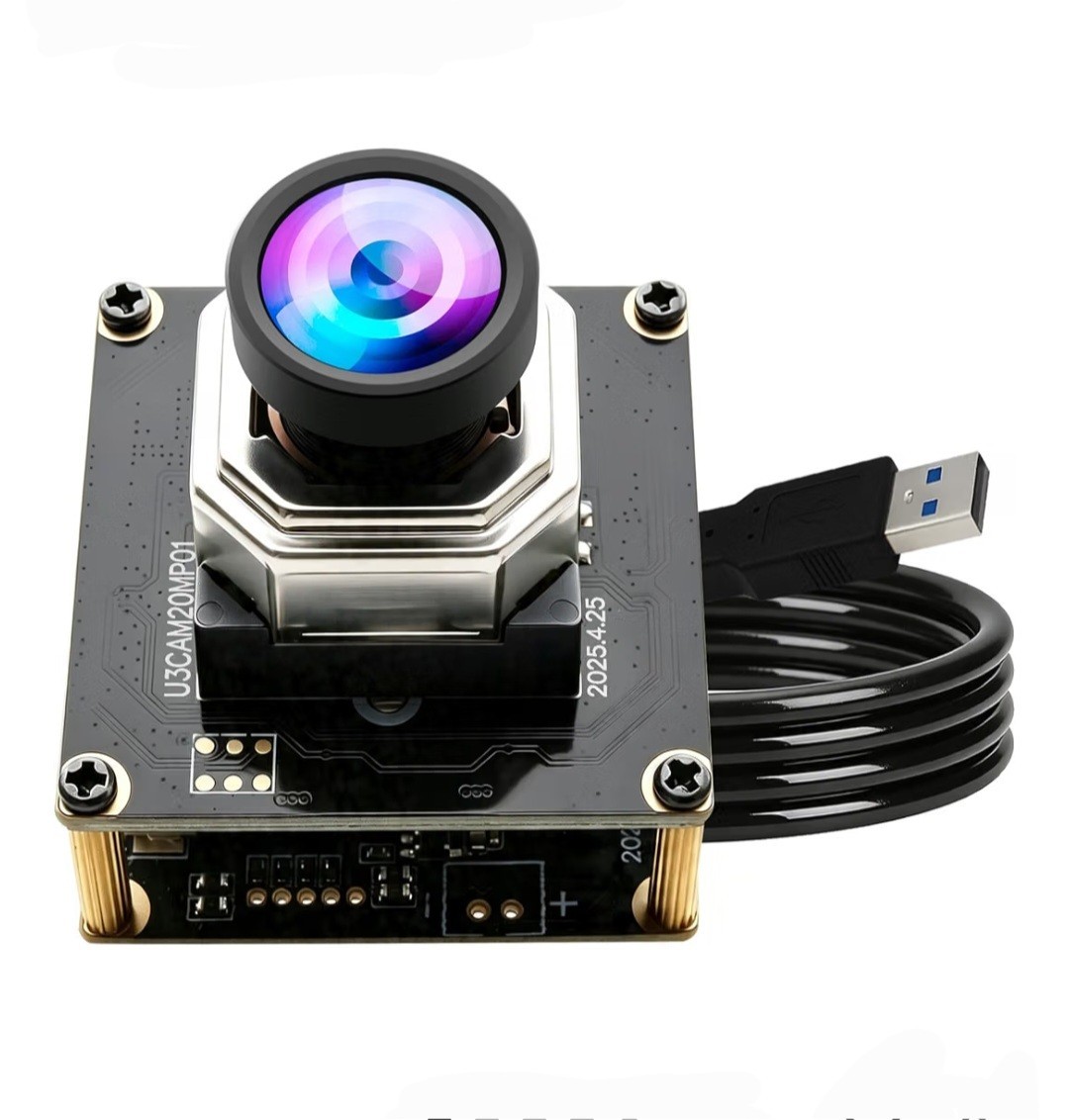 20MP USB 3.0 Autofocus Camera Module 4K 30fps AR2020 UVC 128° Wide Angle M12