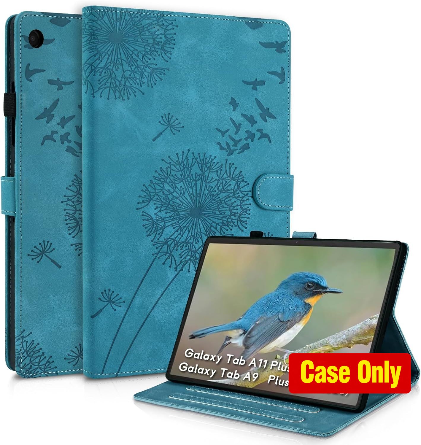 Premium Dandelion Faux Leather Case for Galaxy Tab A11 Plus - With Kickstand