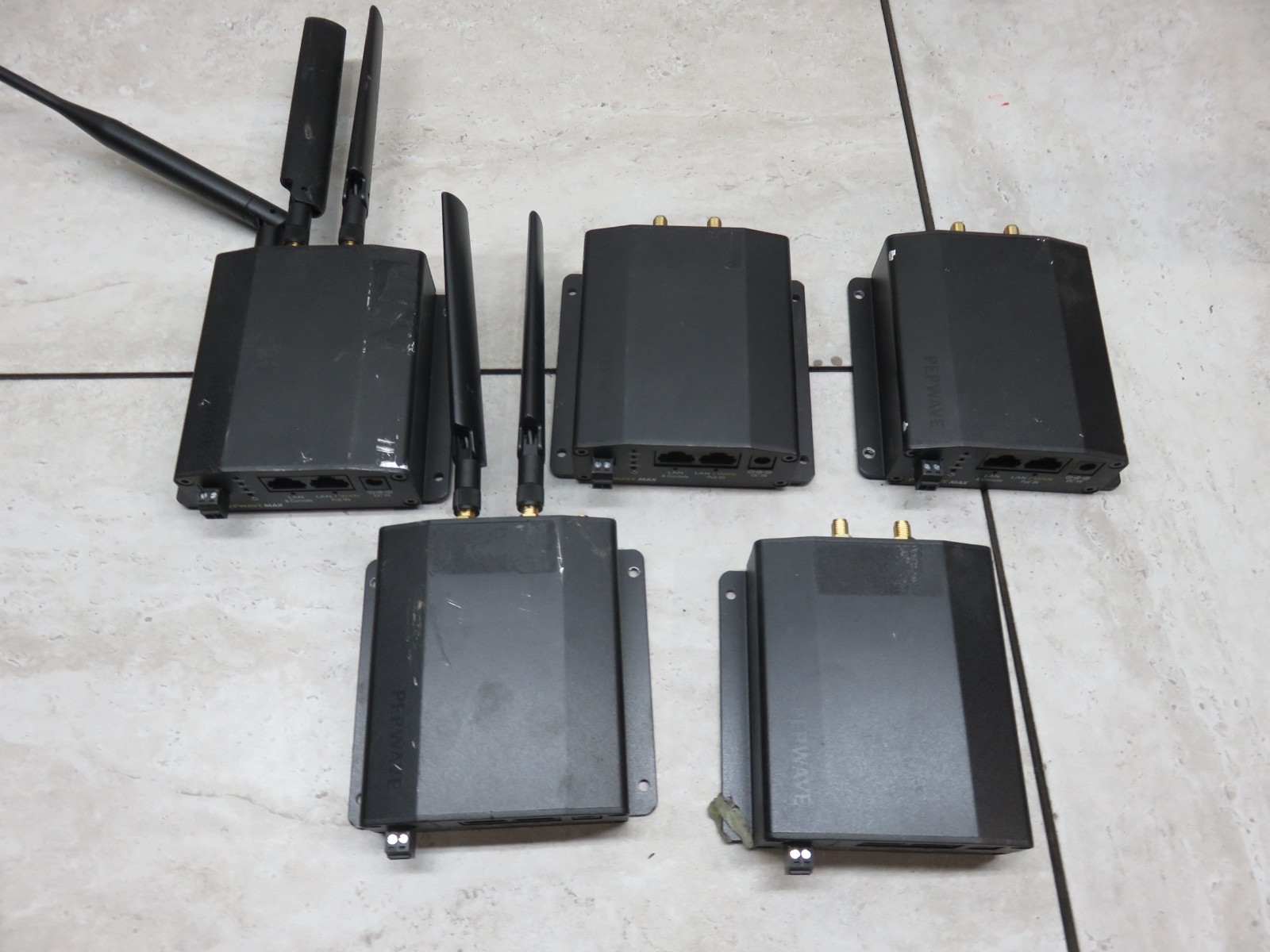 LOT OF 5 Pepwave MAX BR1 Mini LTEA Router MAX-BR1-MINI-LTEA-W-T