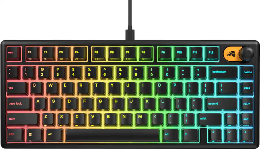 Glorious GMBK 75% Wired Gaming Keyboard With Swappable Keycaps - OPEN BOX