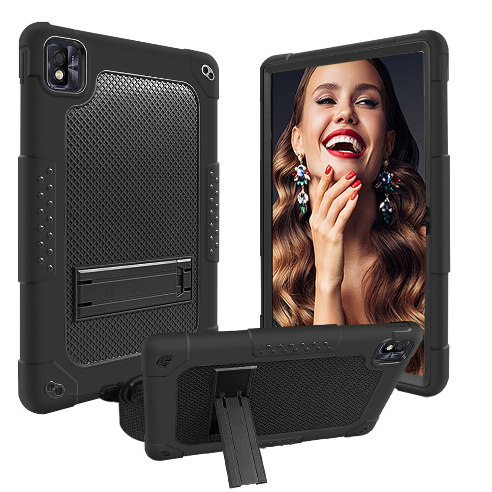 For TCL TAB 10s 10.1" FHD Android 10 Tablet 9081X Case With Shoulder Strap Stand