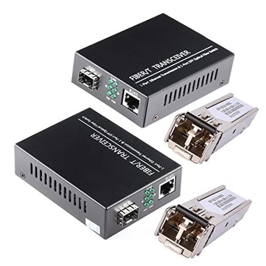 A Pair of 1.25G/s Bidi Gigabit Multi-Mode Fiber Include MultiMode LC Dual Port