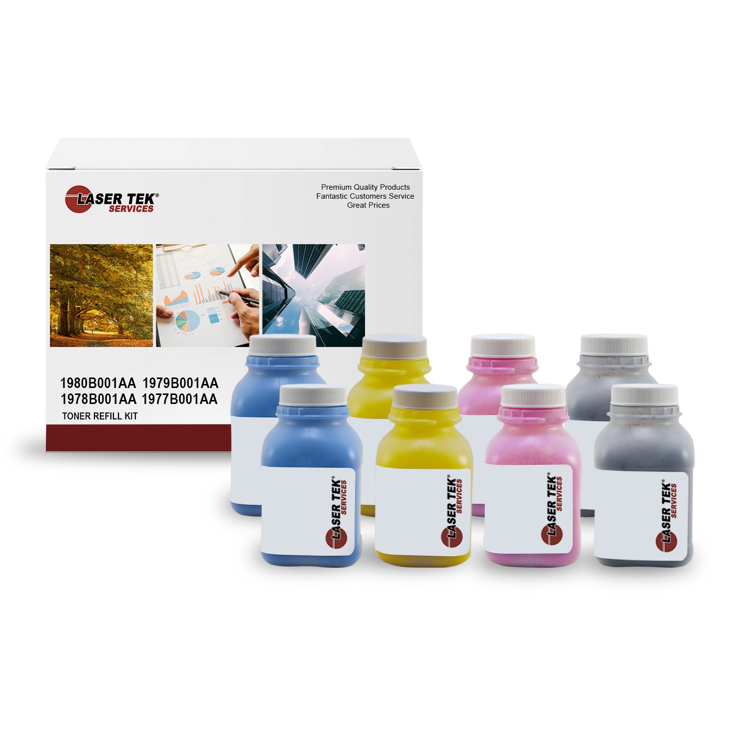 8Pk LTS 116 CMYK HY Toner Refill Kit Compatible for Canon ImageCLASS MF-8050