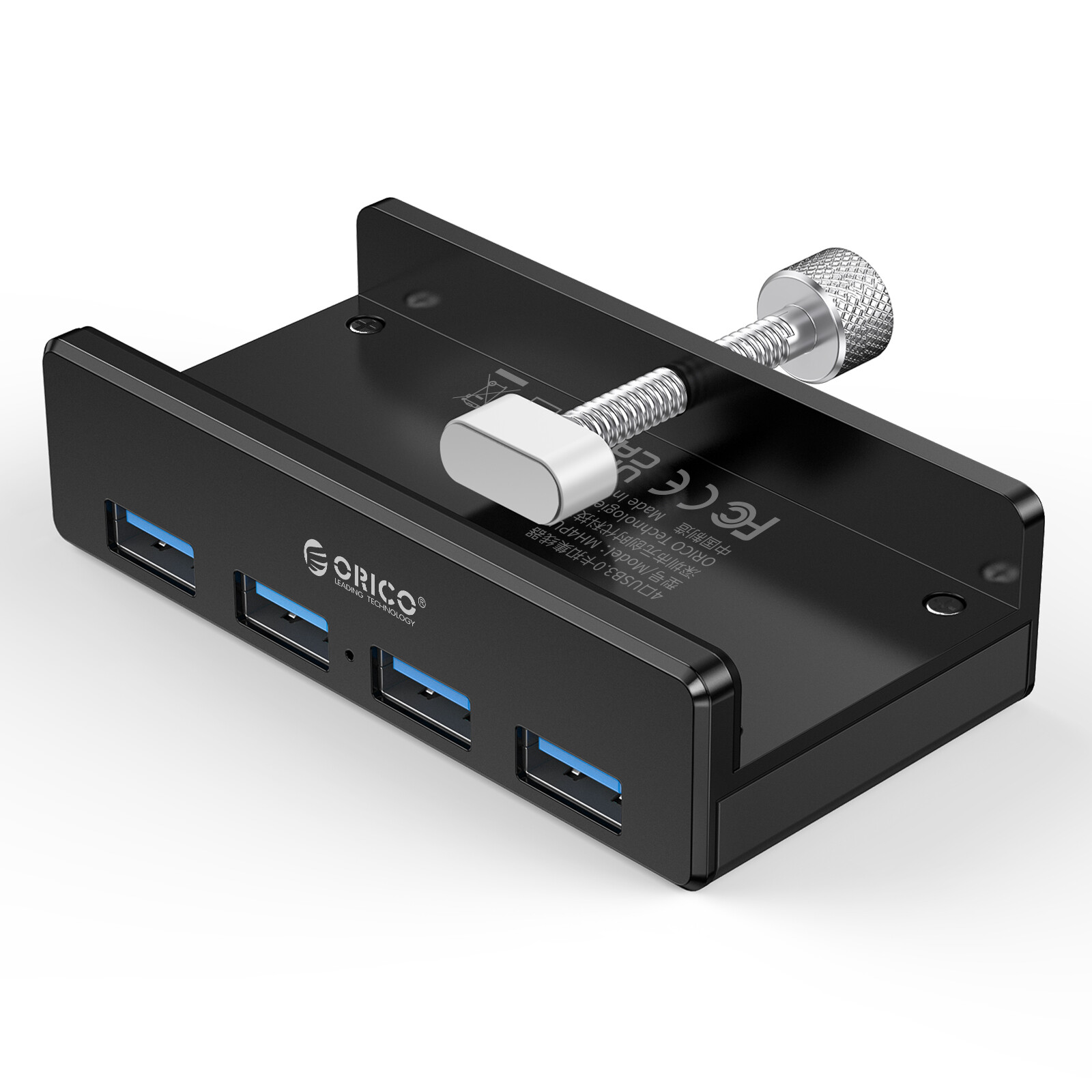 ORICO Aluminum 4 Ports USB 3.0 HUB Powered w/ 5FT Data Cable for iMac/Laptop/PC