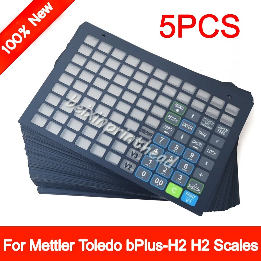 5X New Keyboard Overlay & Inner Circuitry For Mettler Toledo bPlus-H2 H2 Scales