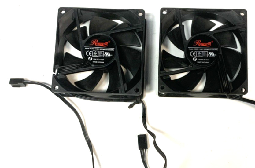 LOT of 2 x Rosewill Fan 80MM X 25MM ROCF-11001 DF1202512SEMN DC 12V 0.16A 3 wire