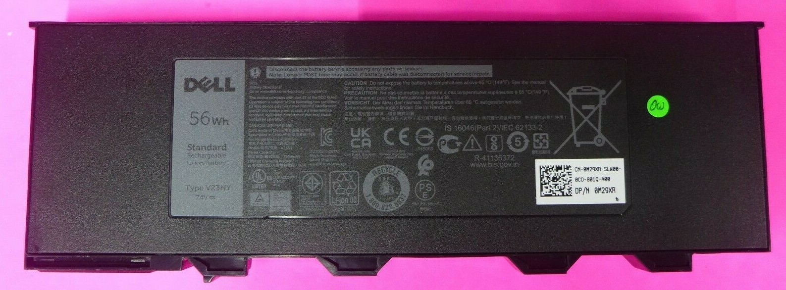 New Genuine Dell Latitude 7014 Rugged Extreme 56Wh Li-ion 7.4V Battery V23NY