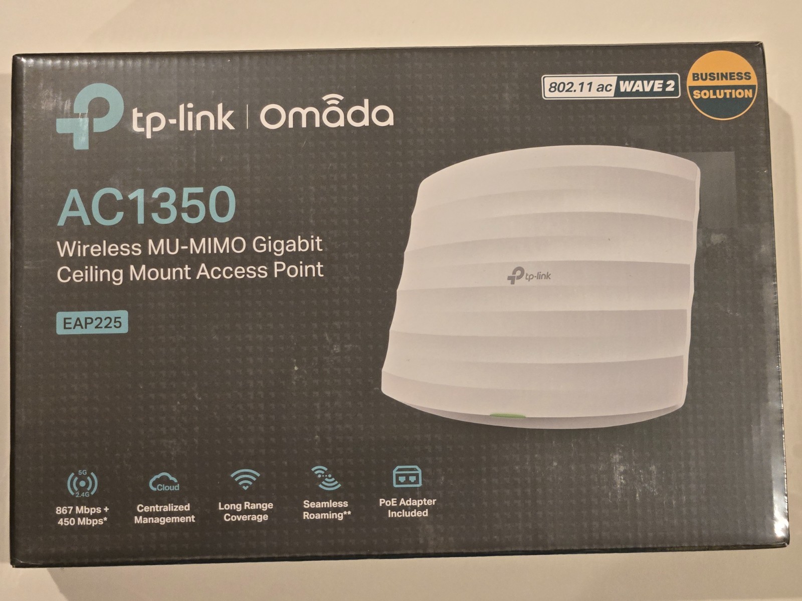 TP-Link AC1350 EAP225 | Wireless MU-MIMO Gigabit Ceiling Mount Access Point