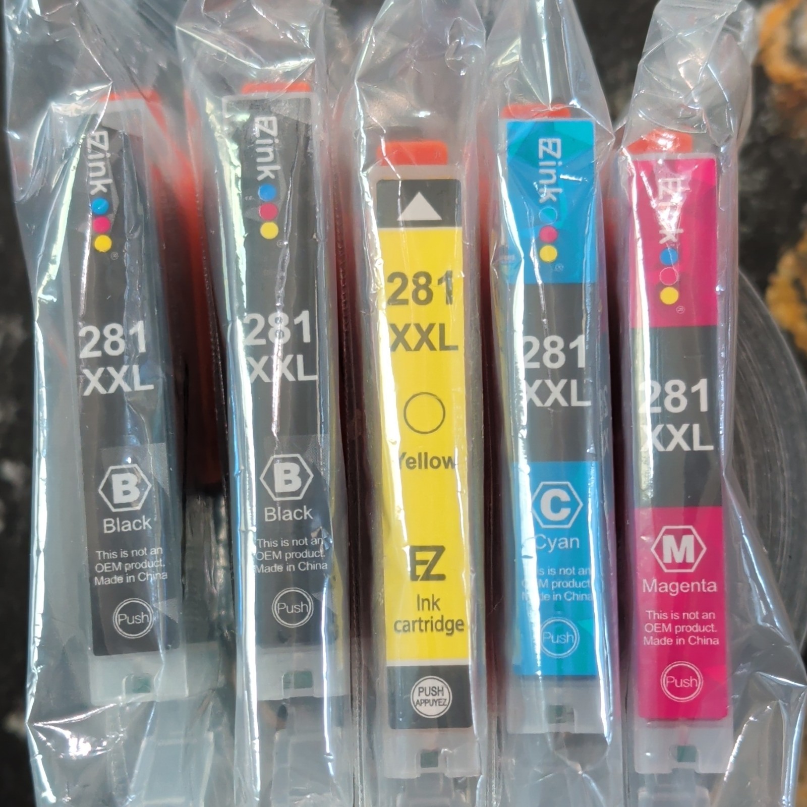 EZink PGI280XXL CLI281XXL High Yield 5-Pack Ink Cartridges