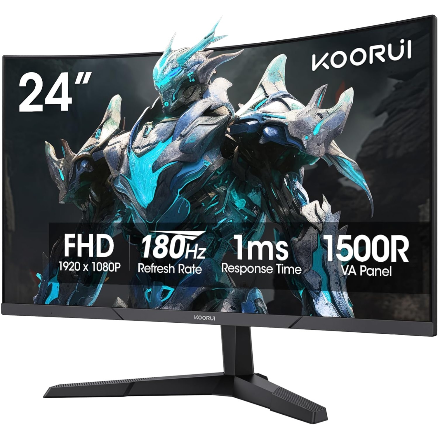 FHD 1080P Gaming Monitor 180Hz 24" Curved Display