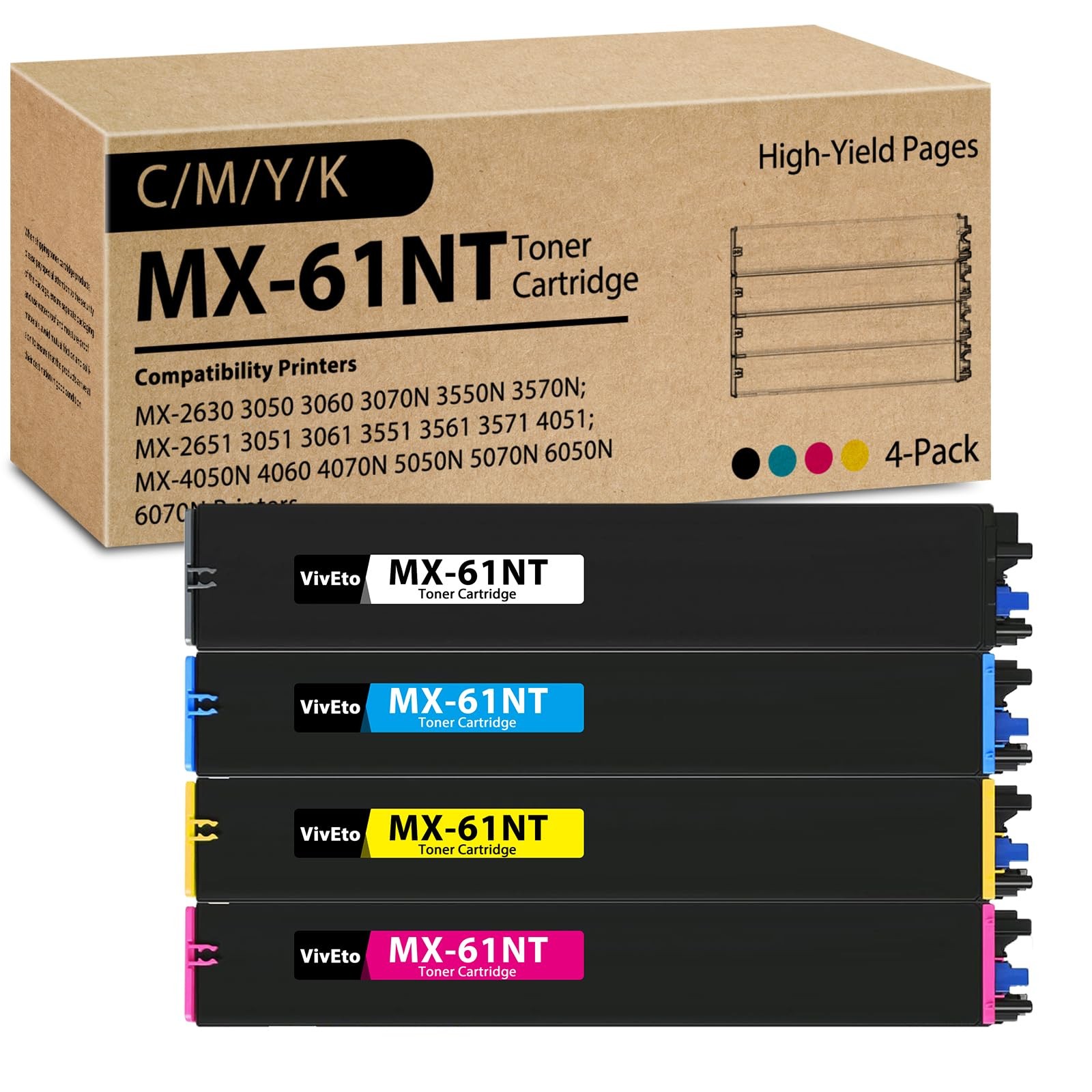 MX61NT MX-61NT Toner Cartridge MX-61NT-BA MX-61NT-CA MX61NT-MA MX-61NT-YA