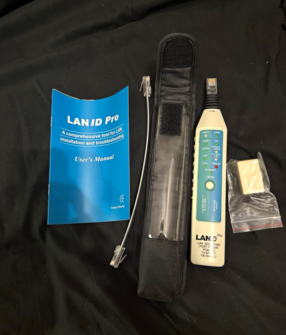 LAN ID Pro PortFinder RJ45/Ethernet Cable Tester Kit Portable w/ Case & Leads