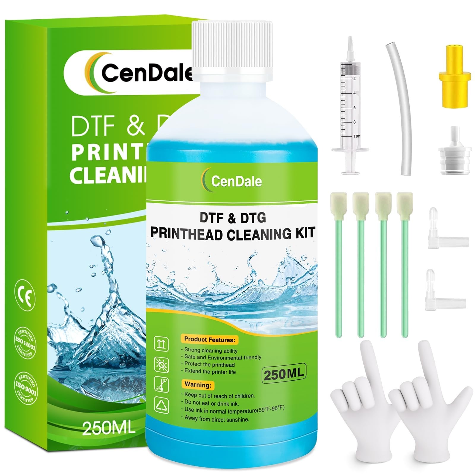 DTF Cleaning Kit - 250ML DTF Printer Cleaning Solution, Universal Print Head