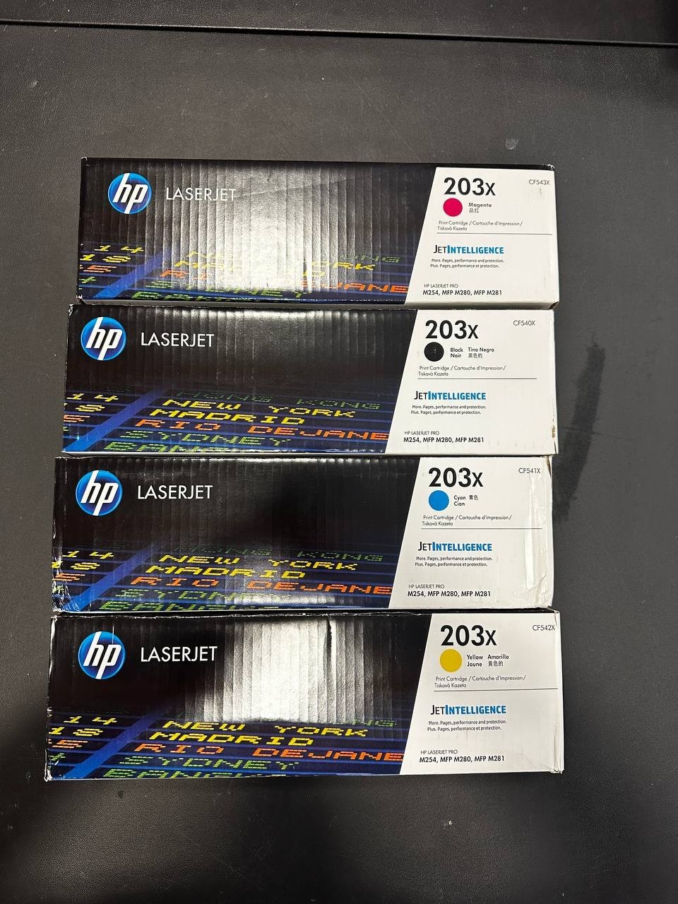 HP 203X High Yield Toner Set Black Cyan Yellow Magenta (4 Pack)