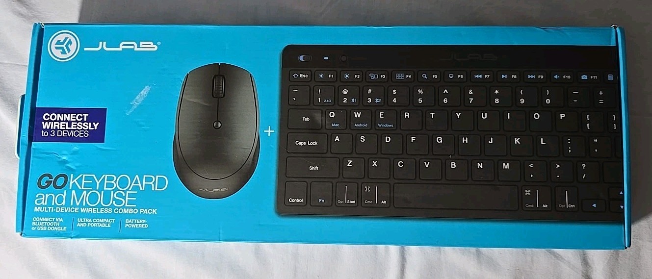 JLab Epic Mini Wireless Portable Keyboard Bluetooth 2.4GHz 80 Keys Mac/PC NEW