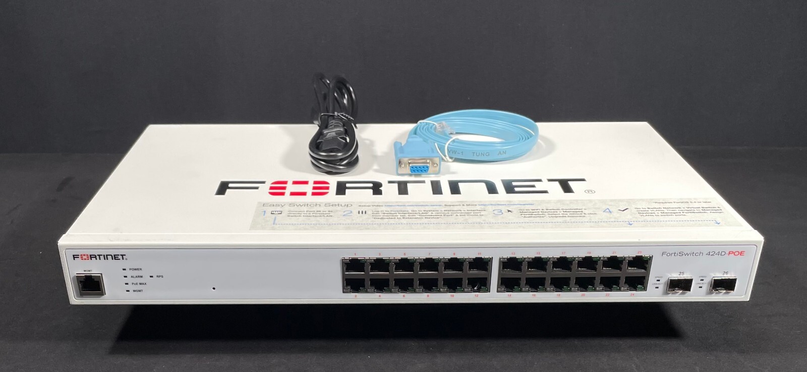Fortinet FortiSwitch FS-424D-POE 24 Port PoE Layer 3 Ethernet Switch -Fast Ship
