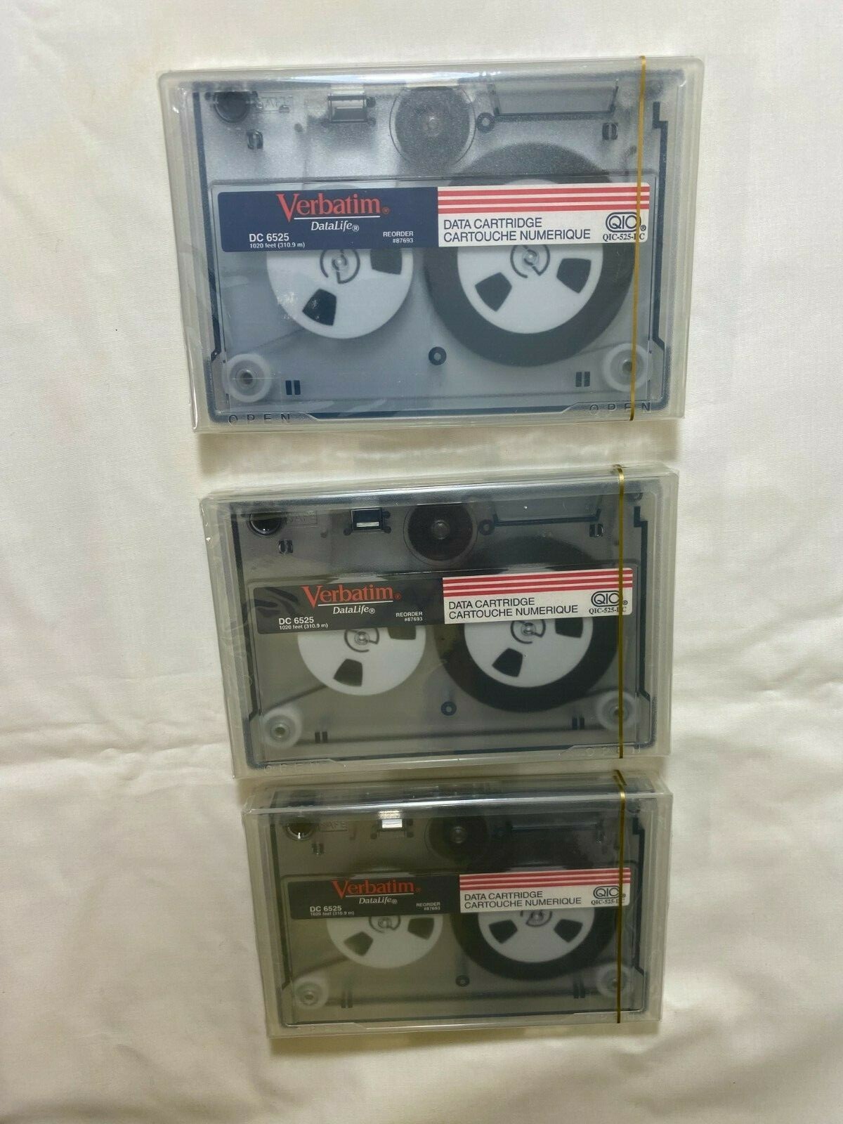 Lot of 3 - New Verbatim DC 6525 Data Cartridge P/N# 87693 (Same as IMATION)