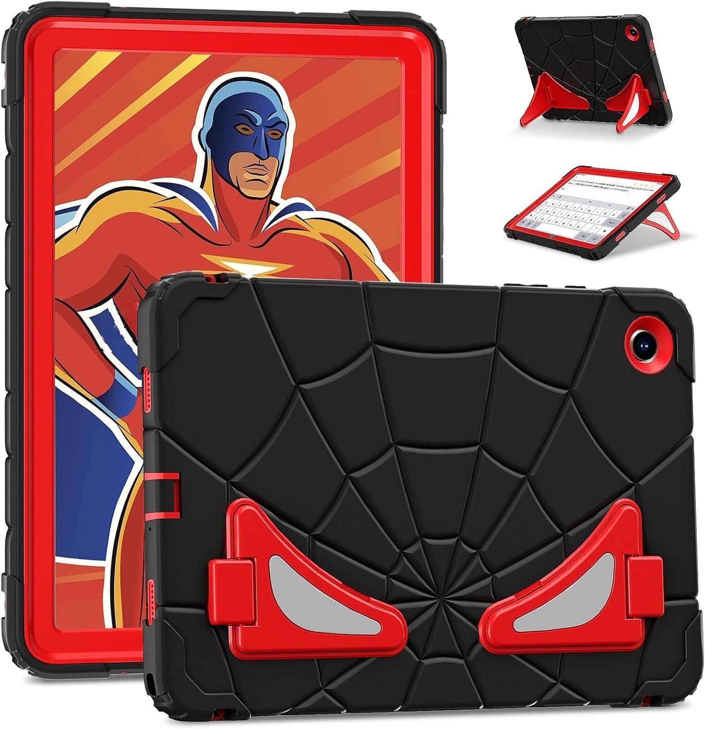 For Samsung Tablet A11 Plus Spider Web Design Protective Case Shockproof Cover