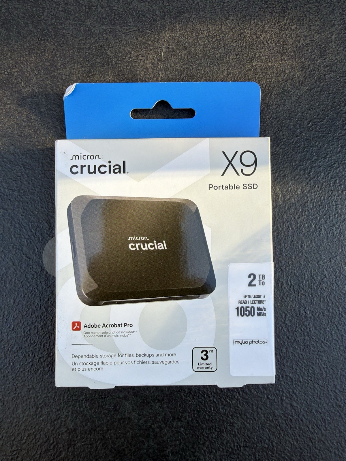 Crucial X9 2TB Portable USB 3.2 USB-C External SSD CT2000X9SSD9 New