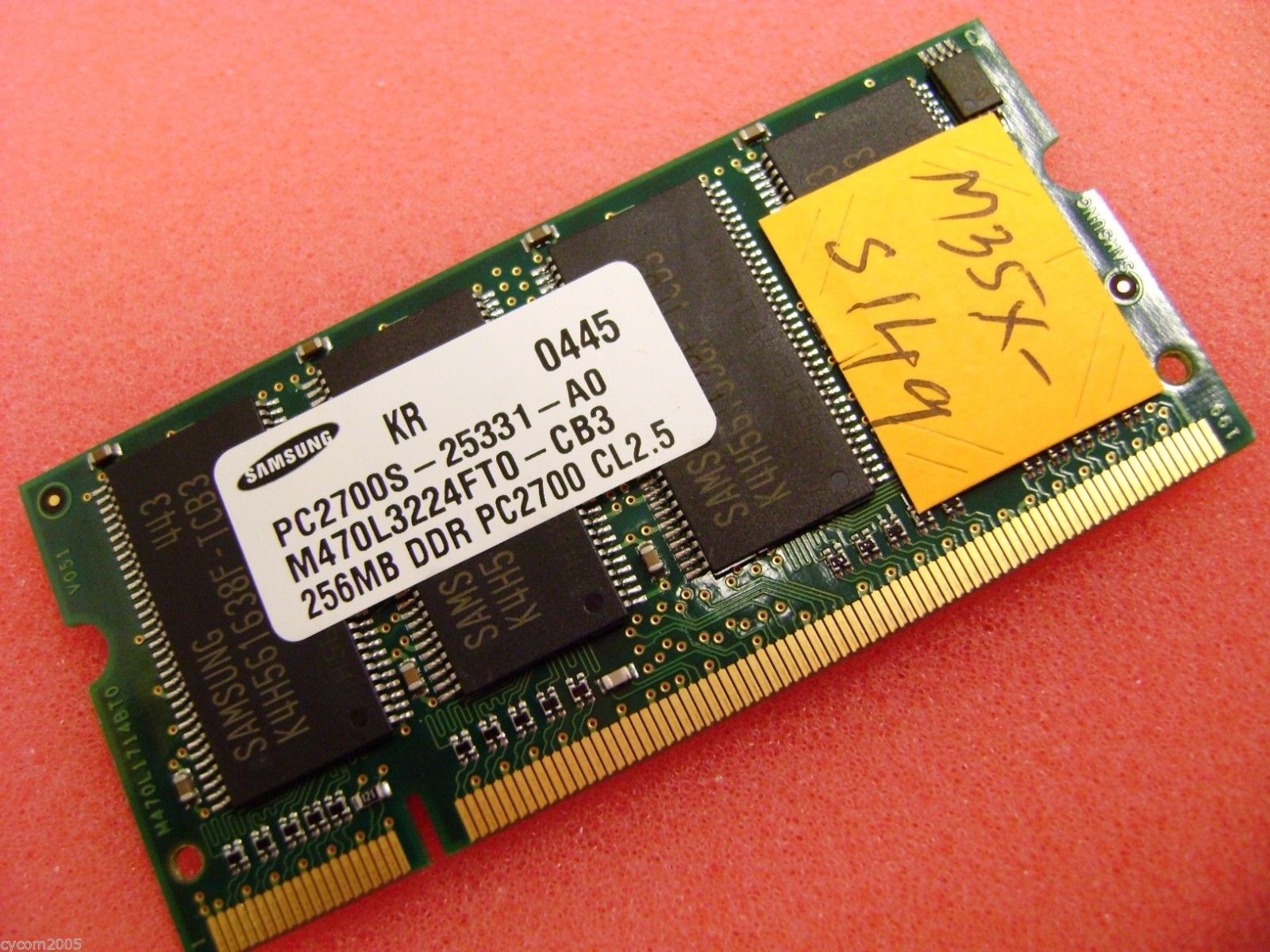 Toshiba Satellite M35X-S149 Samsung 256MB PC2700 DDR CL2.5 Ram K000018970 SODIMM