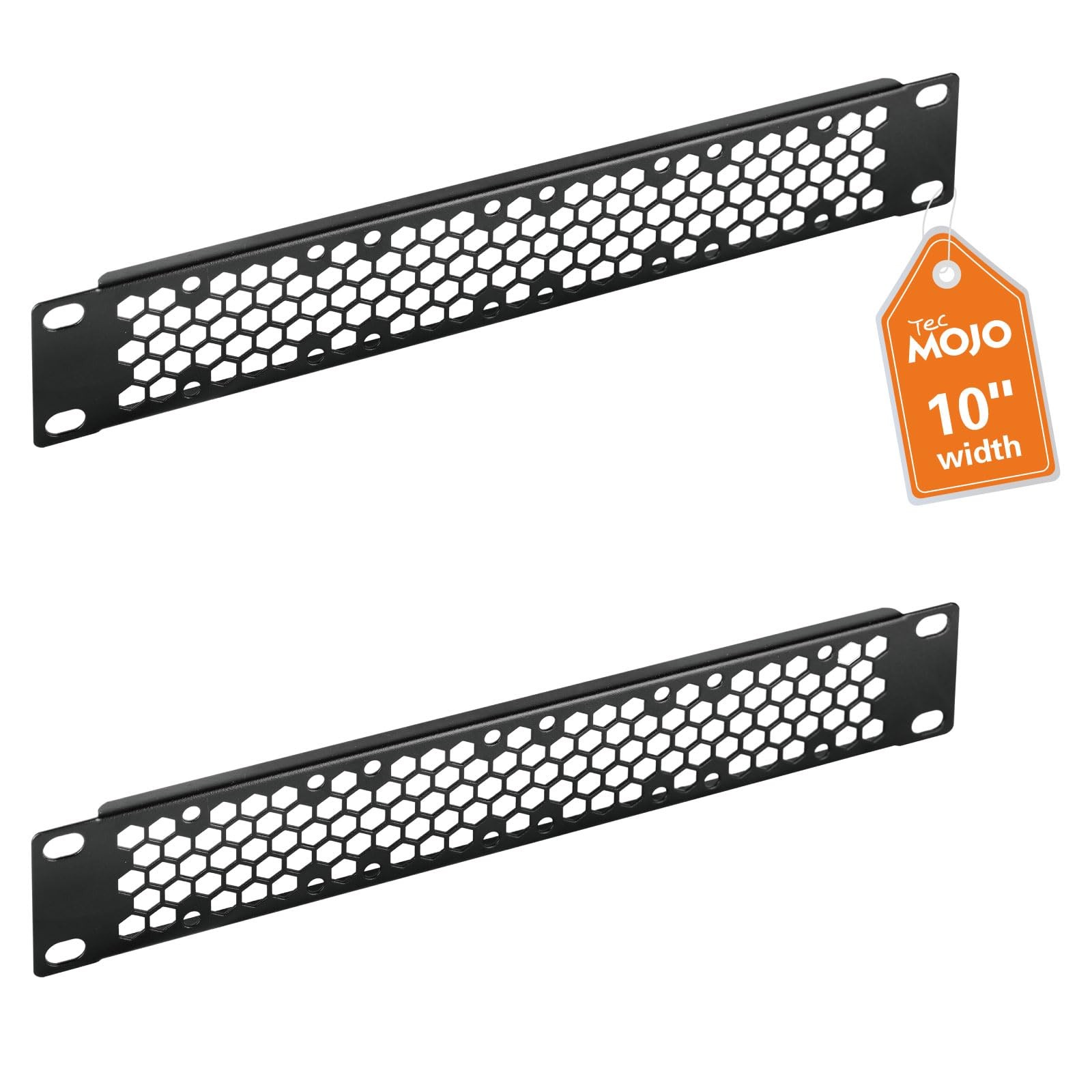 2 Pack Vented 1U Blank Rack Mount Panel, Steel Patch Panel Filler for 10" Ser...