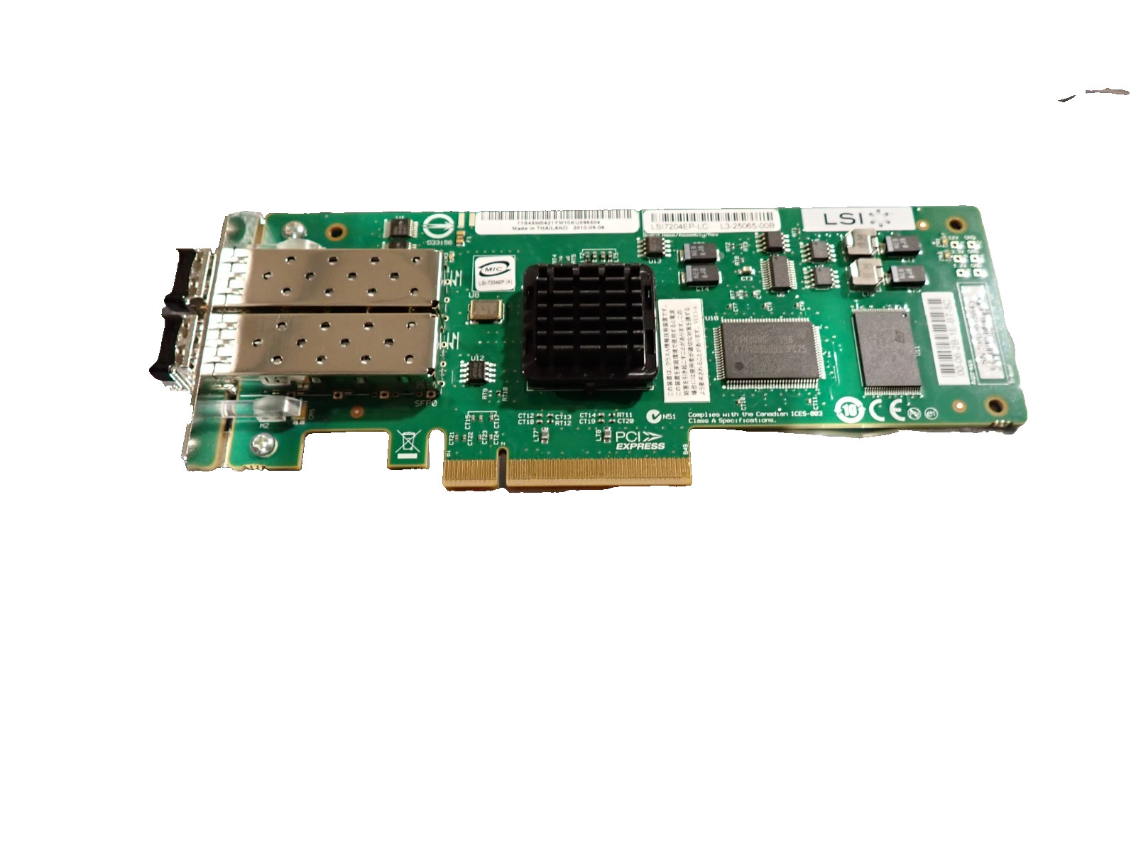 Lot of 12 LSI Logic LSI7204EP-LC Port Card, 4Gbps Dual Port PCI-Controller Card