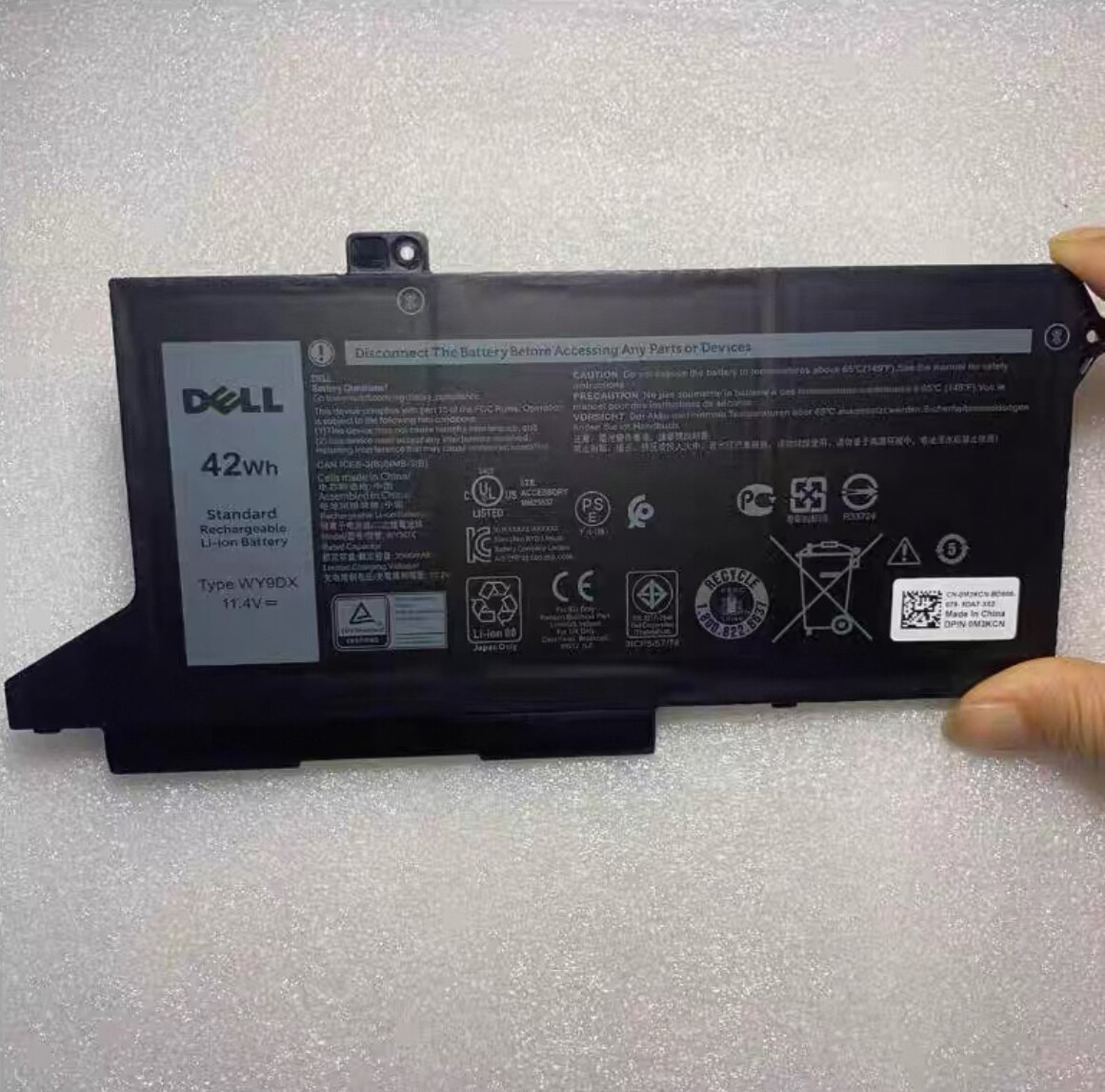 Genuine OEM WY9DX Battery For Dell Latitude 5420 5520 Precision 15 3560 42Wh NEW